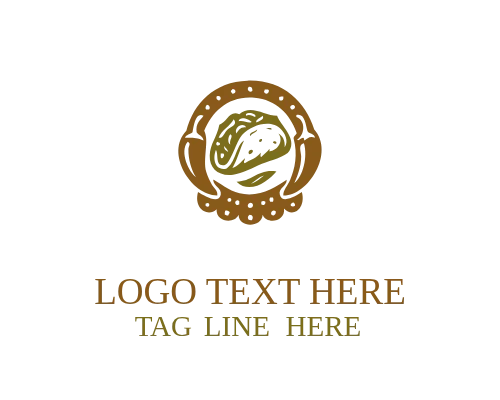 Classic Mexican Food Emblem Logo