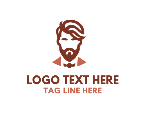 Classic Modern Linear Man Salon Logo