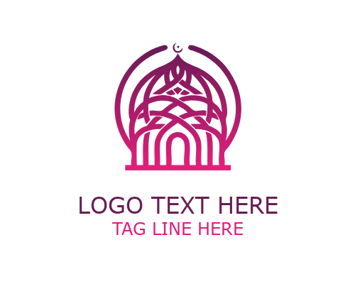 Classic Mosque Traditional Architecture Logo for Heritage Branding