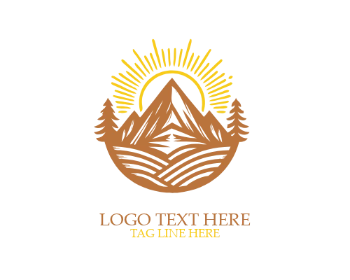 Classic Mountain Peak Logo