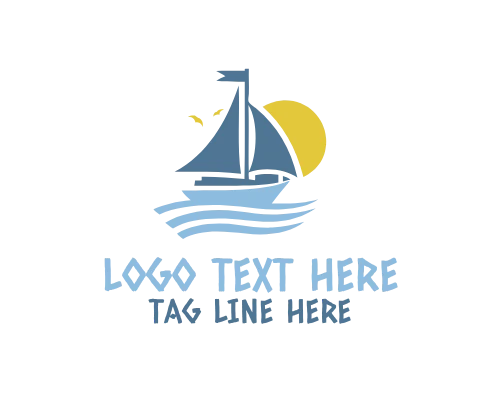 Classic Nautical Sail Ship Logo