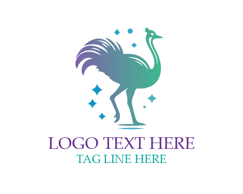 Classic Ostrich Bird Logo