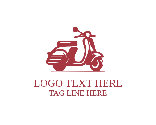 Classic Outline Scooter Logo