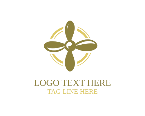 Classic Propeller Airplane Logo