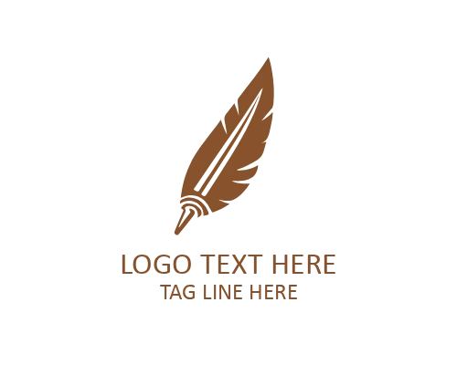 Classic Quill Feather Pen Logo