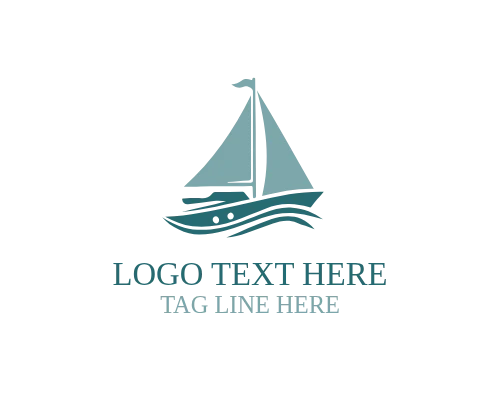 Classic Sailing Boat Logo