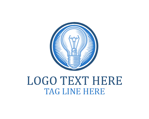 Classic Sign Vintage Bulb Logo for Retro Neon and Lighting Branding