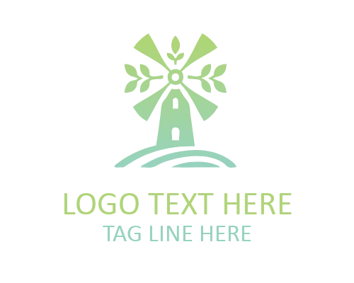 Classic Wheat Grain Mill Logo