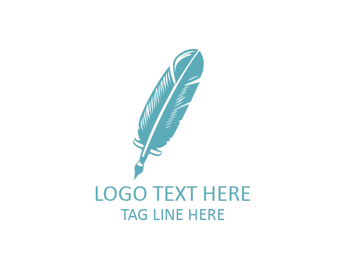 Classic Writing Tools Feather Pen Logo