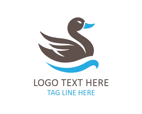Clean Abstract Duck Logo for Modern Use