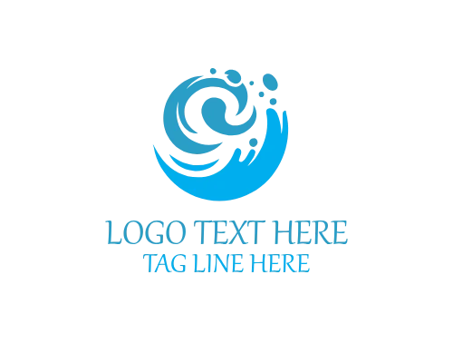 Clean Aqua Motion Splash Logo for Professional Brands