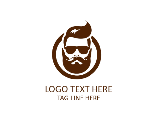 Clean Beard Guy Barber Logo
