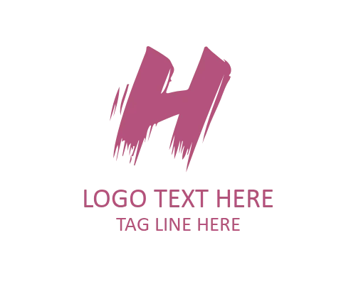 Clean Brush Letter H Logo for Minimal Branding
