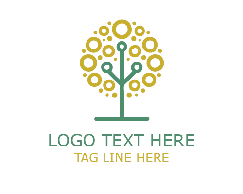 Clean Circle Tree Monoline Logo for Modern Eco Branding