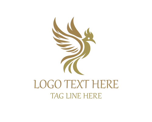 Clean Flame Bird Mark Logo for Minimal Brand Identity