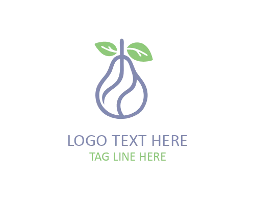 Clean Flat Pear Logo for Minimal Branding and Fresh Identity