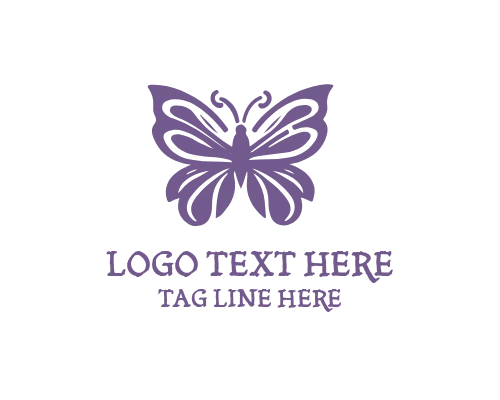 Clean Icon Butterfly Logo