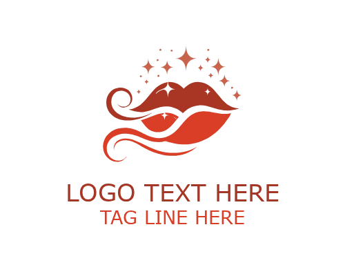 Clean Lips Icon Logo for Cosmetic and Beauty Branding