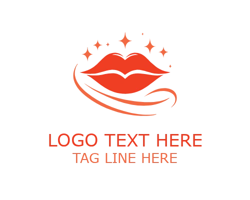 Clean Lips Logo for Minimal Beauty and Cosmetic Branding