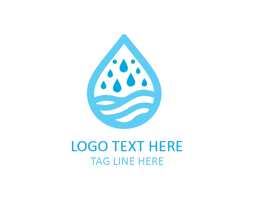 Clean Liquid Drop Logo