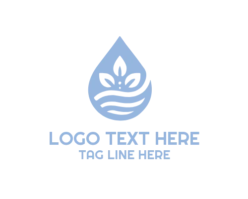 Clean Living Linear Water Drop Logo