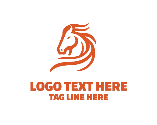 Clean Mark Linear Horse Logo