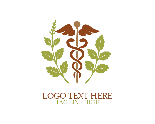 Clean Medical Caduceus Logo