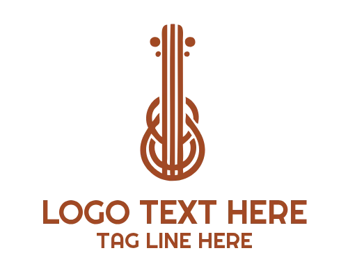 Clean Minimal Guitar Logo
