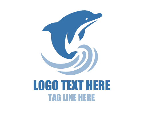 Clean Modern Dolphin Logo