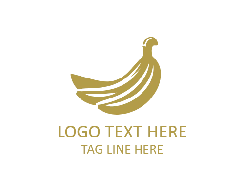 Clean Outline Banana Fruit Logo for Fresh Branding