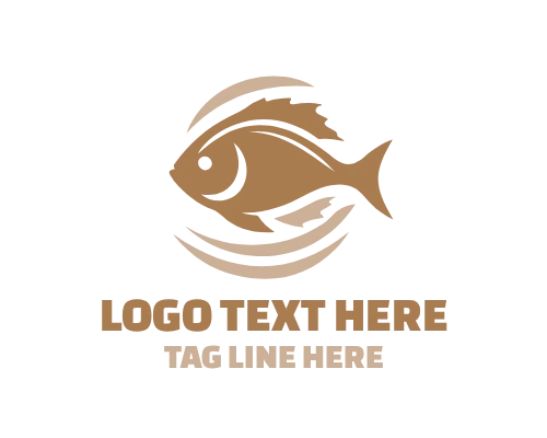 Clean Outline Fish Logo