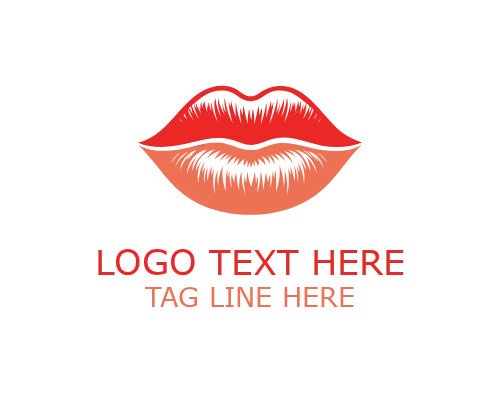 Clean Outline Lips Logo for Modern Beauty Branding