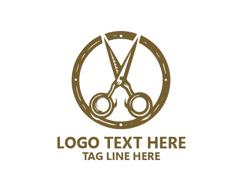 Clean Scissor Icon Logo