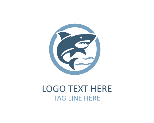 Clean Shark Icon Logo