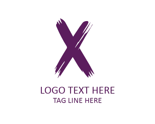 Clean Signature Brush Letter X Symbol Logo