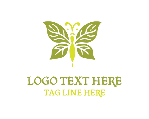 Clean Symbol Linear Floral Butterfly Logo