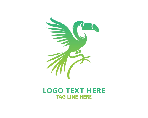 Clean Tropical Bird Logo