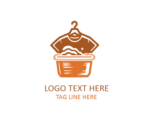 Clean Washing Shirt Logo for Laundry and Garment Care Branding