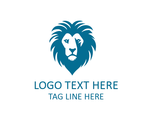 Clean Wildlife lion Head Logo for Minimal Branding