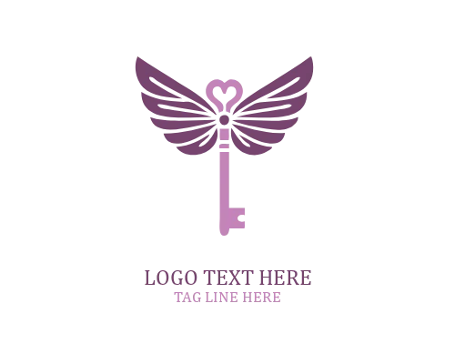 Clear Flight Wings Key Logo