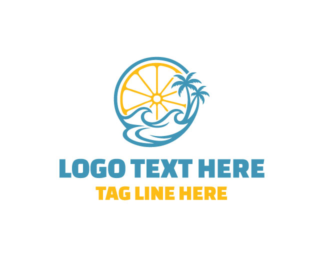 Coastal Lemon Sunset Logo