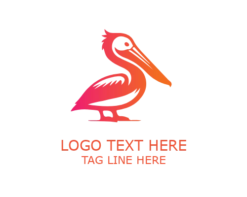 Coastal Pelican Logo for Marine, Beach, and Eco Brands