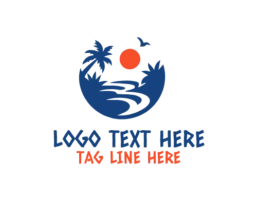Coastal Wave Beach Logo
