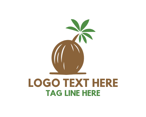 Coconut Dessert Ingredient Food Logo