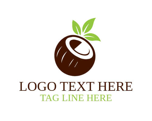 Coconut Farm Tropical Agriculture Logo