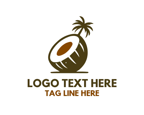 Coconut Island Tropical Nature Logo