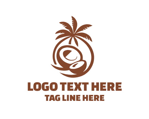 Coconut Water Natural Drink Logo