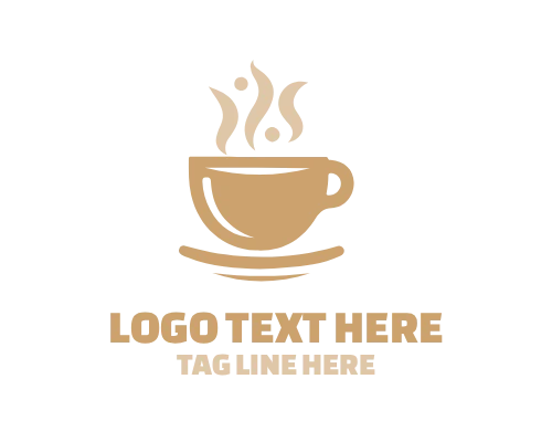 Coffee Bean Circle Logo
