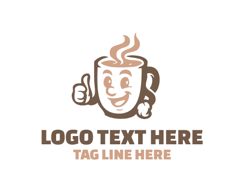 Coffee Cup Mascot Logo