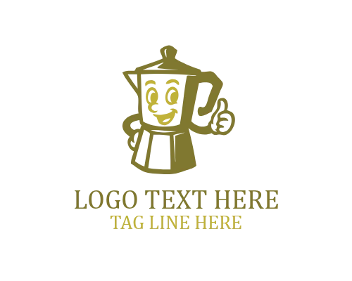 Coffee Lounge Mascot Logo